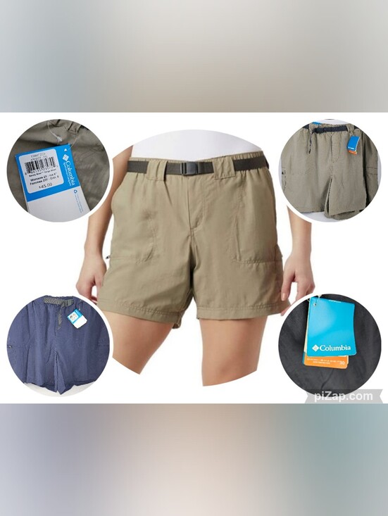 Columbia Pants - NWT! Belted Columbia Sandy River Cargo Shorts 2X Womens NWT Blue Or Khaki